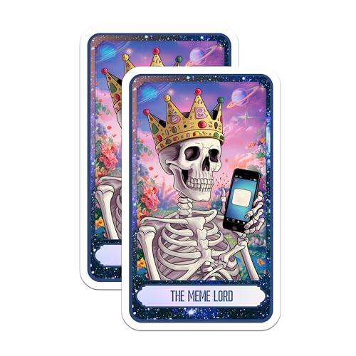 (2 Pack) Funny Skeleton Art Magnet - Meme Decor - 5" On Longest Side - Sticks to Smooth Flat Surfaces - Made in USA - MAG10029
