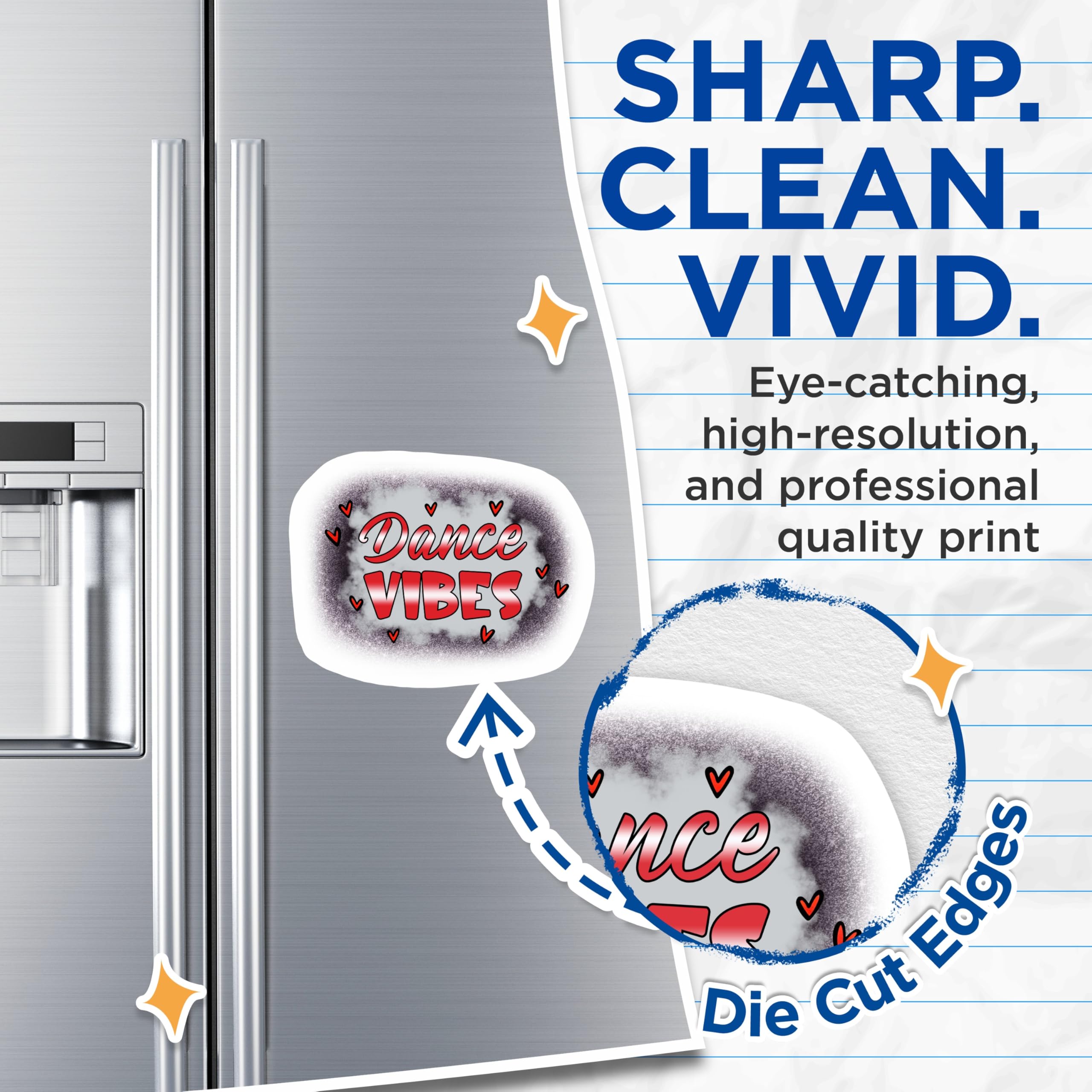 (2 Pack) Dance Vibes Magnets - Red Heart - Fridge Decals - 5" On Longest Side - Premium Magnet - for Cars, Refrigerators, Toolboxes, Lockers - Made in USA - MAG16384