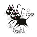 (2 Pack) Groo Scratch Cat Magnets - Funky Cat Art - Quirky Refrigerator Decor - 5" On Longest Side - Premium Magnet - for Cars, Refrigerators, Toolboxes, Lockers - Made in USA - MAG14459