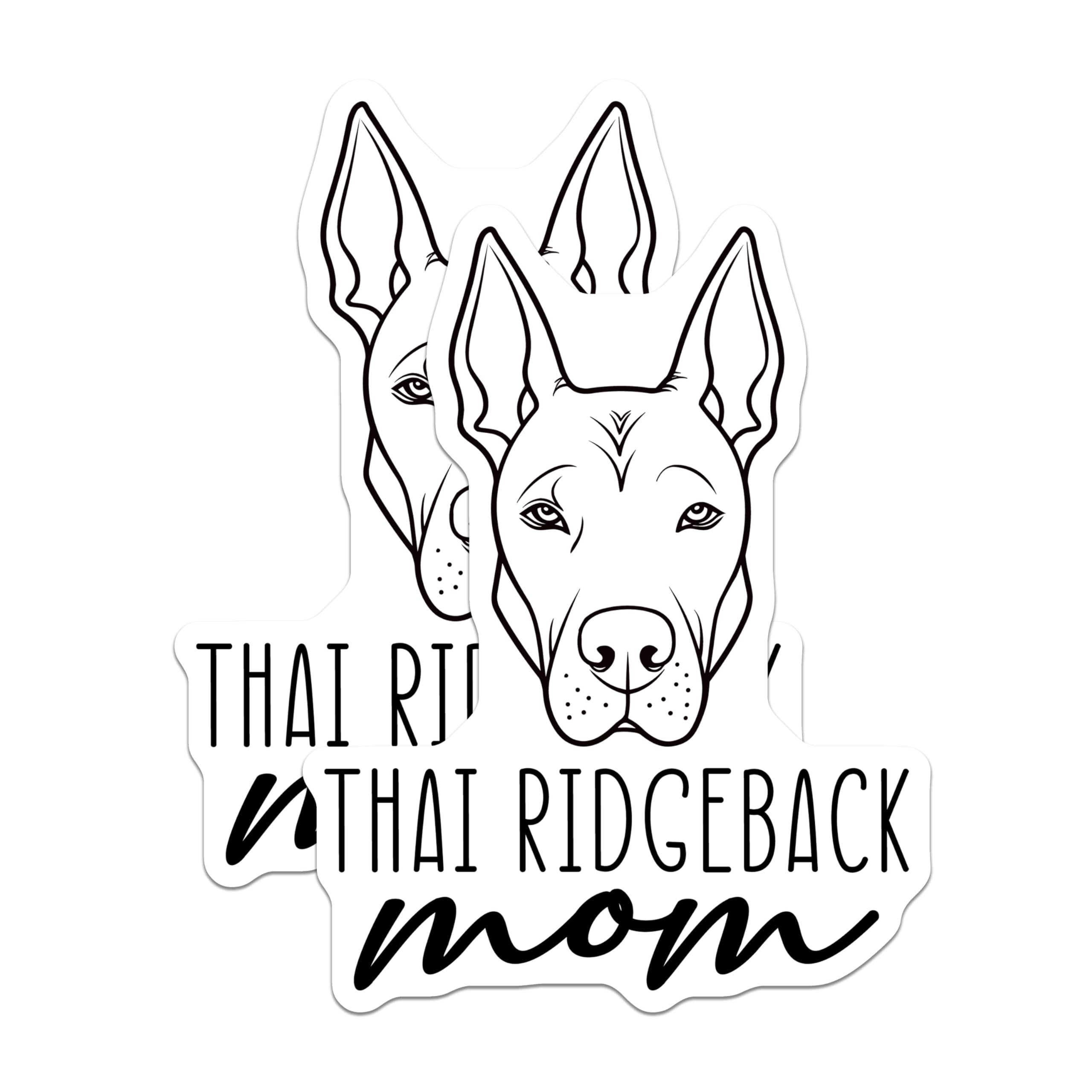 (2 Pack) Thai Ridgeback Mom Magnets - Dog Breed Lover Pet Owner Accent - Canine Enthusiast Mother's Day Decor - 5 Inches On Longest Side - Thick Durable Magnet - Made in USA - MAG27061