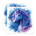 (2 Pack) Magical Unicorn Magnets - Celestial Decor - Fantasy Art Fridge Accent - 5 Inches On Longest Side - Thick Durable Magnet - Made in USA - MAG26286