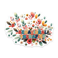 (2 Pack) Behavioral Therapist Stickers - Mental Health Professional Stickers - Colorful Floral Therapy Stickers - 5" On Longest Side - Sticks to Any Smooth Flat Surface - Made in USA - BMCS3171