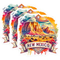 (3 Pack) New Mexico Decals - Southwest Stickers - Laptop Decal - Desert Sticker- 3 Inches On Longest Side - Easy Peel & Apply - Made in USA - 3MCS5851