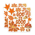 (2 Pack) God is Good Magnets - Christian Kitchen Decor - Autumn Farmhouse Style - Inspirational Sayings Refrigerator Art - 5 Inches On Longest Side - Thick Durable Magnet - Made in USA - MAG28482