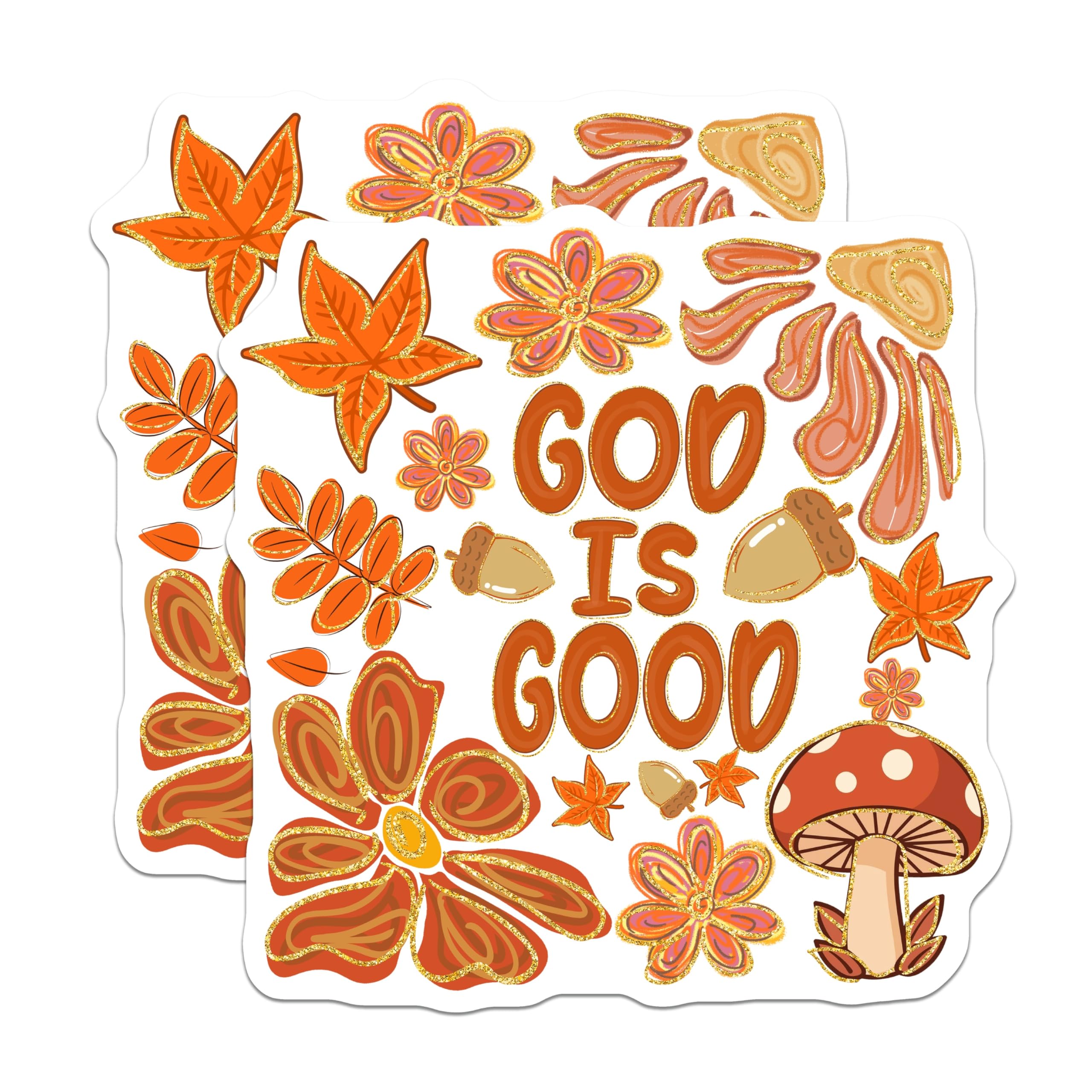 (2 Pack) God is Good Magnets - Christian Kitchen Decor - Autumn Farmhouse Style - Inspirational Sayings Refrigerator Art - 5 Inches On Longest Side - Thick Durable Magnet - Made in USA - MAG28482