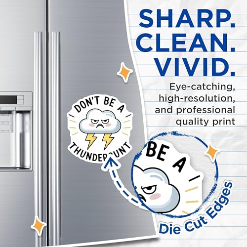 (2 Pack) Don't Be A Thundercunt Magnets Magnets - 5" On Longest Side - Made in USA - Sticks to Refrigerators & Metal Surfaces - MAG8673
