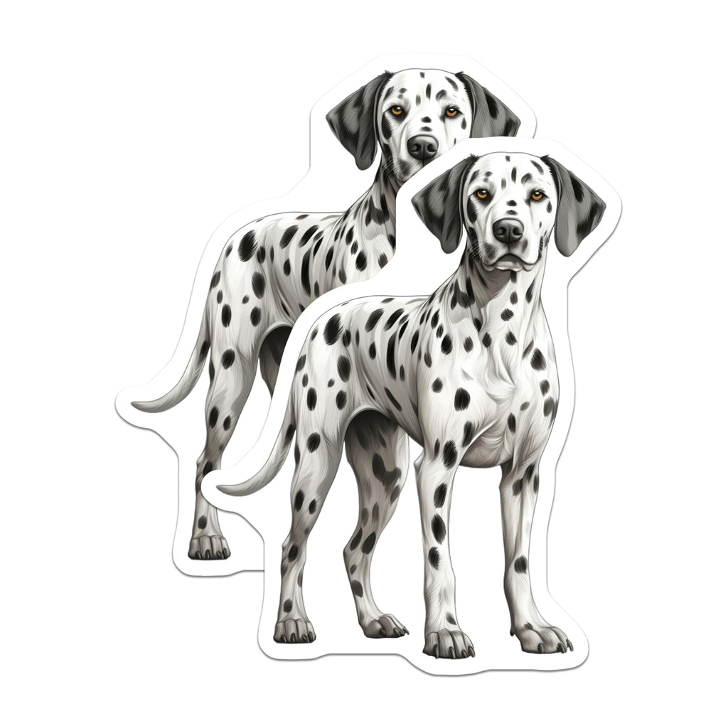 (2 Pack) Dalmatian Dog Magnets - Spotted Puppy Decor - Canine Pet Accessory - 5 Inches On Longest Side - Thick Durable Magnet - Made in USA - MAG24298