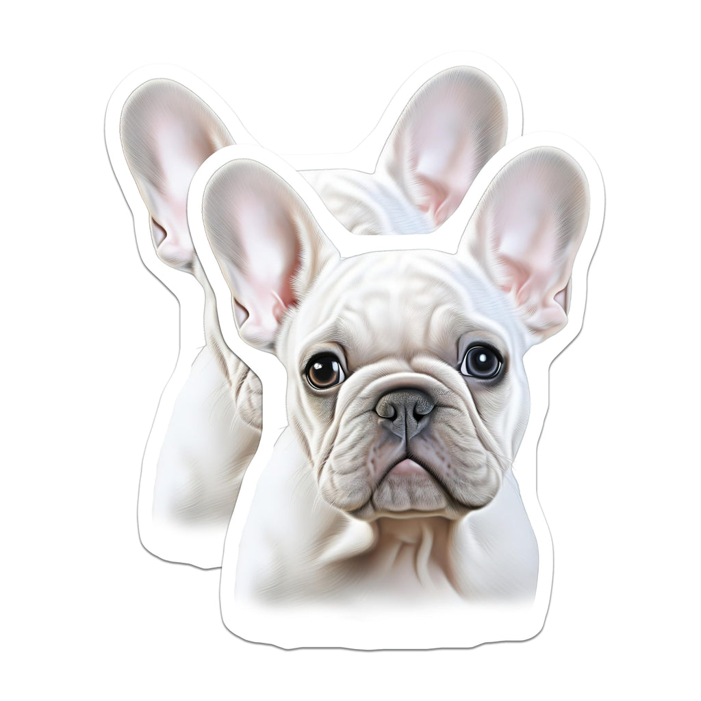(2 Pack) French Bulldog Puppy Magnets - Adorable Frenchie Decor - Dog Owner Refrigerator Accessories - 5 Inches On Longest Side - Thick Durable Magnet - Made in USA - MAG28652