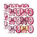 (2 Pack) XOXO Pink Bows Magnets - Coquette Valentine Aesthetic - Hugs Kisses Decor - 5 Inches On Longest Side - Thick Durable Magnet - Made in USA - MAG30839