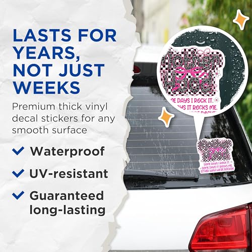 (2 Pack) Motherhood Stickers - Funny Mom Quotes - Mom Life Vinyl Decals - 5" On Longest Side - Sticks to Smooth Flat Surfaces - Made in USA - BMCS9565