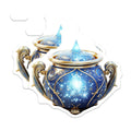 (2 Pack) Magic Pot Stickers - Fantasy Art Decal - Celestial Aesthetic - RPG Gaming Accessory - Witchy Planner Sticker - 5 Inches On Longest Side - Thick Durable Magnet - Made in USA - MAG36272