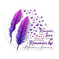 (2 Pack) Alzheimer's Awareness Stickers - Remember Their Love Decal - Inspirational Memory Support Stickers - 5" On Longest Side - Sticks to Smooth Flat Surfaces - Made in USA - BMCS9787