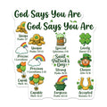 (2 Pack) Saint Patricks Day Stickers - Religious Irish - Christian Leprechaun Art- 5" On Longest Side - Sticks to Smooth Flat Surfaces - Made in USA - BMCS16928