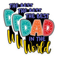 (3 Pack) Best Dad Decals - Fathers Day Decals - Cool Dad Vinyl Stickers - 3 Inches On Longest Side - Easy Peel & Apply - Made in USA - 3MCS6251