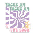 (2 Pack) Focus On The Good Magnets - Inspirational Quote - Positive Vibes - Ative Refrigerator Magnets - 5" On Longest Side - for Cars, Fridges, Toolboxes - Made in USA - MAG3832