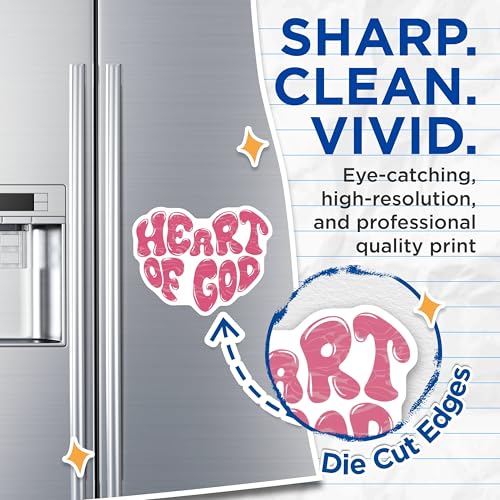 (2 Pack) Heart of God Magnets Magnets - Religious Decor - Christian Home Decor - 5" On Longest Side - Made in USA - Sticks to Refrigerators & Metal Surfaces - MAG8830