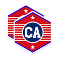 (2 Pack) CA Initial Magnets - US Patriotic Design - Custom Letter Refrigerator Magnets - 5" On Longest Side - Premium Magnet - for Cars, Refrigerators, Toolboxes, Lockers - Made in USA - MAG18108