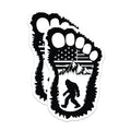 (2 Pack) Bigfoot Footprint Magnets - Sasquatch American Flag Mountains - Outdoor Adventure Decor - 5 Inches On Longest Side - Thick Durable Magnet - Made in USA - MAG22311