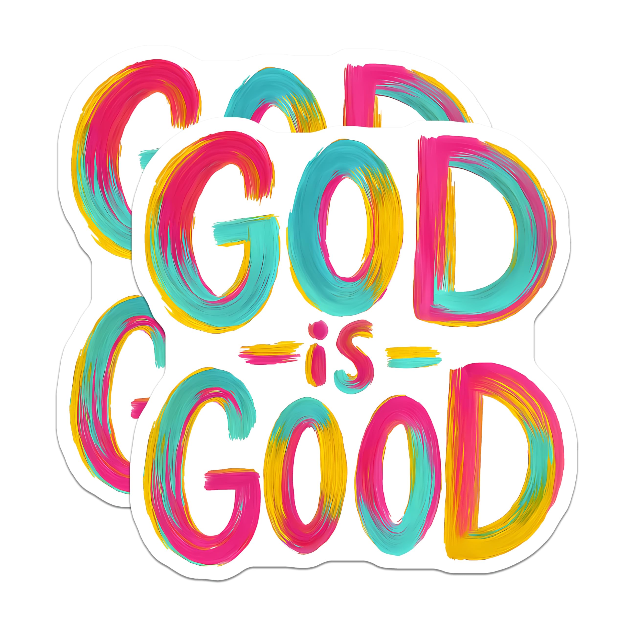 (2 Pack) God is Good Magnets - Inspirational Christian Refrigerator Decor - Vibrant Faith Statement - 5 Inches On Longest Side - Thick Durable Magnet - Made in USA - MAG28966