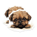 (2 Pack) Cute Puppy Dog Stickers - Adorable Animal Decals - Fun Pet Illustration - 5" On Longest Side - Sticks to Smooth Flat Surfaces - Made in USA - BMCS9891