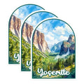 (3 Pack) Yosemite Decals - National Park Sticker - Laptop Decal - 3 Inches On Longest Side - Easy Peel & Apply - Made in USA - 3MCS0434
