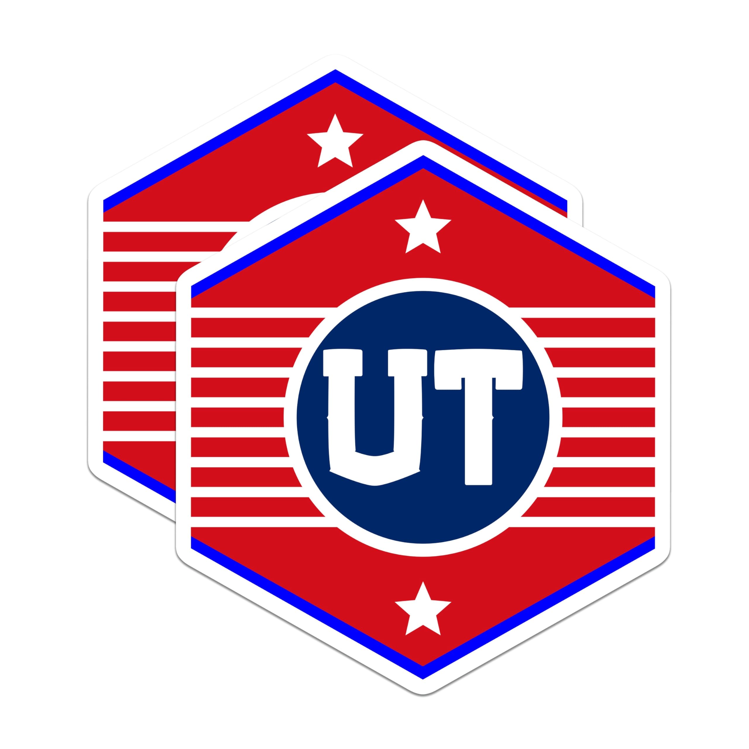 (2 Pack) UT Logo Magnets - University Pride - College Team Home Decor - 5" On Longest Side - Premium Magnet - for Cars, Refrigerators, Toolboxes, Lockers - Made in USA - MAG18200