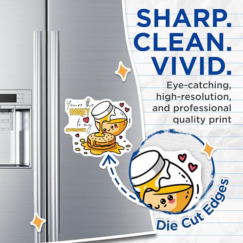 (2 Pack) Cute Quote Magnets Magnets - You're The Honey to My Biscuit - 5" On Longest Side - Made in USA - Sticks to Refrigerators & Metal Surfaces - MAG8885