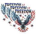 (3 Pack) Patriotic Eagle Decals - Freedom Laptop Sticker - American Flag Military Decal - 3 Inches On Longest Side - Easy Peel & Apply - Made in USA - 3MCS6161