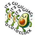 (3 Pack) Avocado Decals - Guac Oclock - Funny Foodie Stickers - 3 Inches On Longest Side - Easy Peel & Apply - Made in USA - 3MCS7557