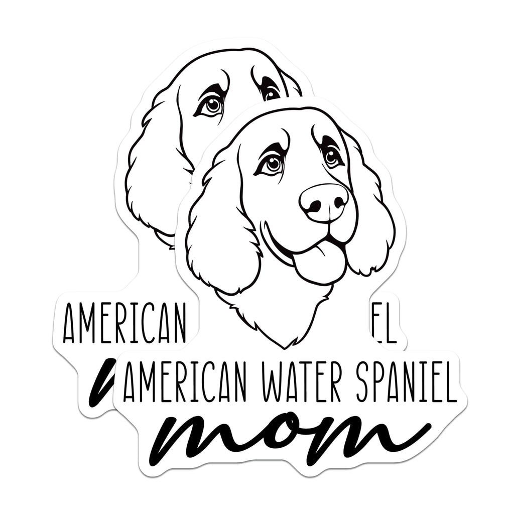(2 Pack) American Water Spaniel Magnets - Dog Mom Refrigerator - Pet Lover Accessory - 5 Inches On Longest Side - Thick Durable Magnet - Made in USA - MAG27019