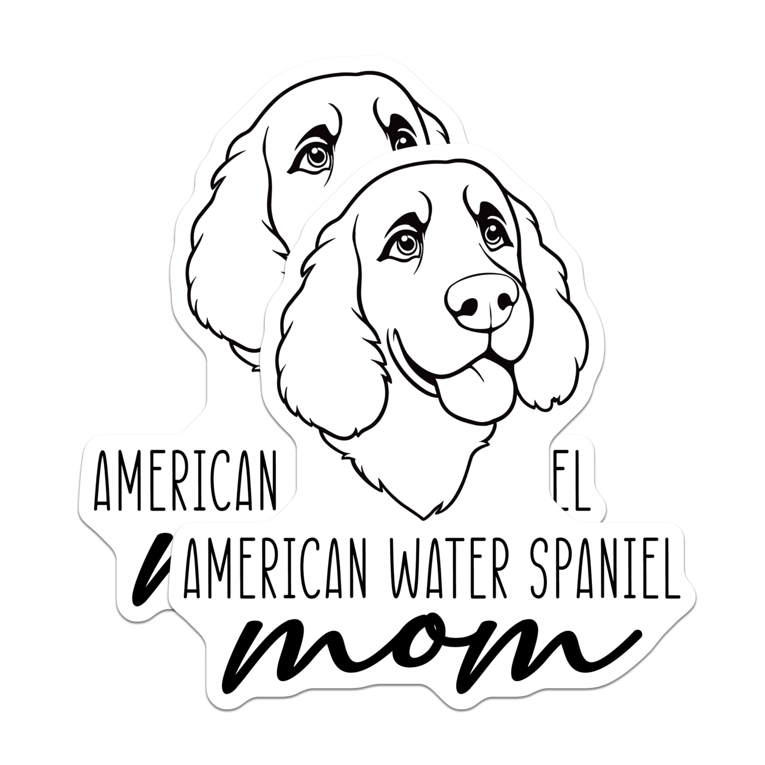 (2 Pack) American Water Spaniel Magnets - Dog Mom Refrigerator - Pet Lover Accessory - 5 Inches On Longest Side - Thick Durable Magnet - Made in USA - MAG27019