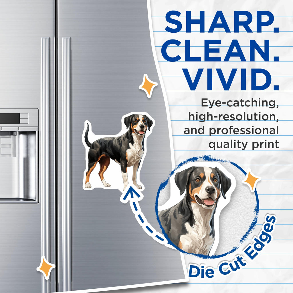 (2 Pack) Greater Swiss Mountain Dog Magnets - Swissy Dog Art Decor - Pet Lover Accessory - 5 Inches On Longest Side - Thick Durable Magnet - Made in USA - MAG24350
