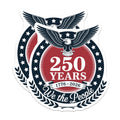 (2 Pack) 250 Years Magnets - American Eagle - We the People Decor - 5 Inches On Longest Side - Thick Durable Magnet - Made in USA - MAG20597