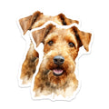 (2 Pack) Irish Terrier Dog Magnets - Watercolor Pet Art Decor - Dog Mom Fridge Magnets - Unique Animal Lover - 5 Inches On Longest Side - Thick Durable Magnet - Made in USA - MAG29667