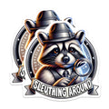 (2 Pack) Sleuthing Raccoon Magnets - Detective - Cute Animal Design - 5" On Longest Side - for Cars, Fridges, Toolboxes - Made in USA - MAG4540