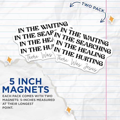 (2 Pack) in The Waiting Magnets - in The Searching - in The Healing - in The Hurting - 5" On Longest Side - for Cars, Fridges, Toolboxes - Made in USA - MAG6949