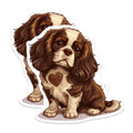 (2 Pack) Cavalier Spaniel Magnets - Dog Breed Art - Cute Puppy Fridge Magnets - 5" On Longest Side - Premium Magnet - for Cars, Refrigerators, Toolboxes, Lockers - Made in USA - MAG16998