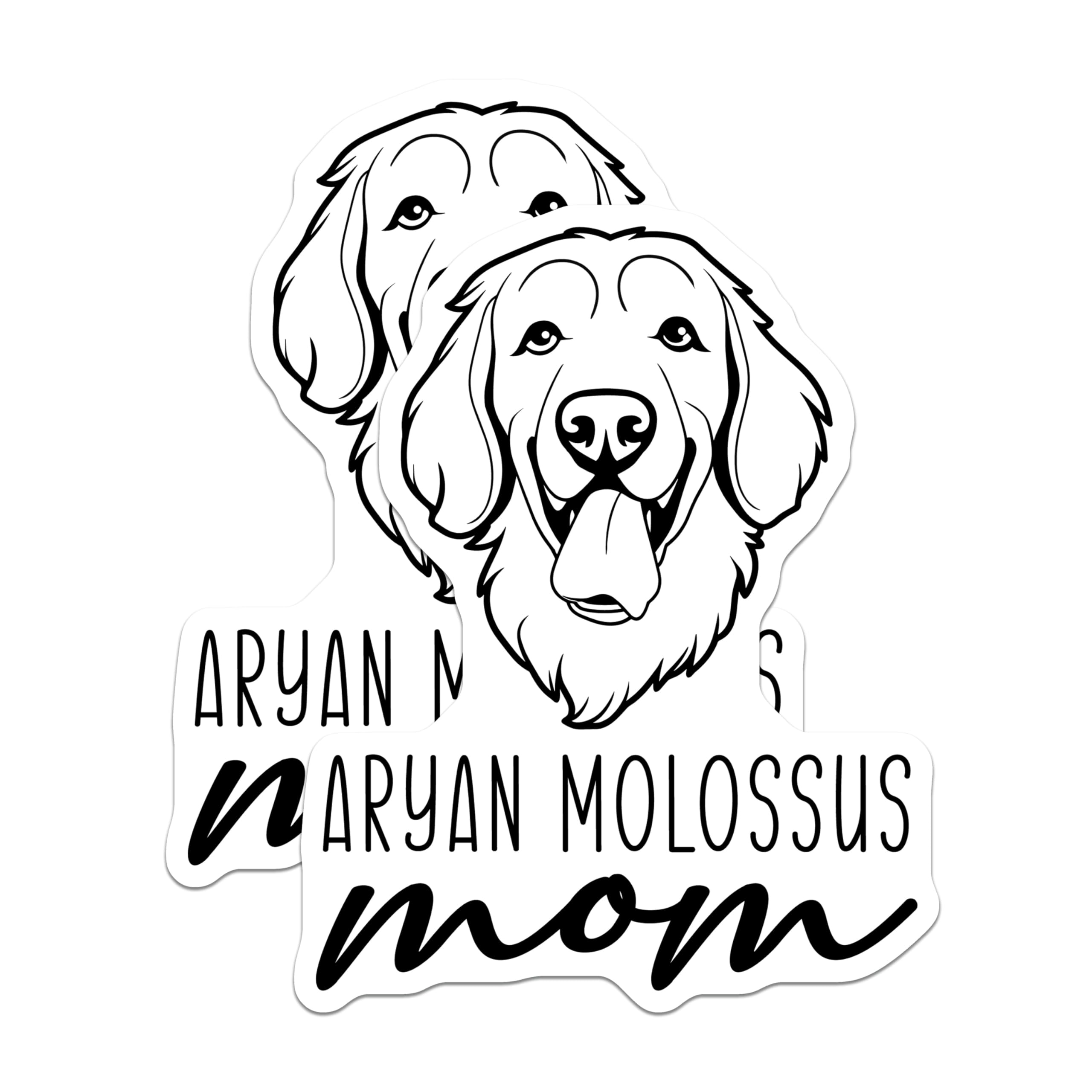 (2 Pack) Molosser Mom Magnets - Dog Lover Fridge Decor - Pet Owner Kitchen Accessory - 5 Inches On Longest Side - Thick Durable Magnet - Made in USA - MAG27013