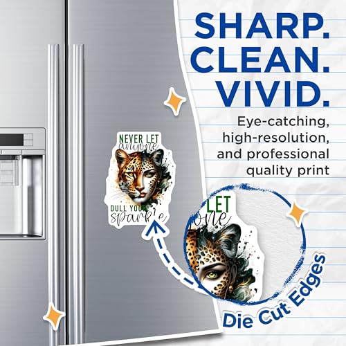(2 Pack) Animal Face Magnets Magnets - Motivational Quote - Art Decor for Home or Office - 5" On Longest Side - Made in USA - Sticks to Refrigerators & Metal Surfaces - MAG9238