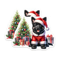 (2 Pack) Christmas Puppy Magnets - Santa Dog Holiday Decor - Cute Pet Refrigerator Accessory for Animal Lovers - 5 Inches On Longest Side - Thick Durable Magnet - Made in USA - MAG25084