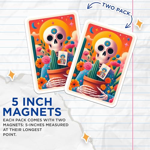 (2 Pack) 5" On Longest Side Magnet - Sticks to Smooth Flat Surfaces - Made in USA - MAG9409