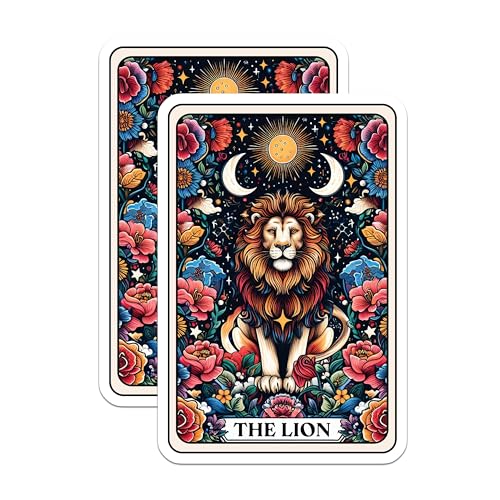 Bliss Monkey Co. Zodiac Lion Tarot Card Coffee Mug - Mystical Star Sign Astrology - 11 Ounce Horoscope Cup - Premium Ceramic - Design Printed On Both Sides - BMCM4472