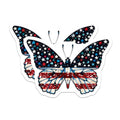 (2 Pack) Patriotic Butterfly Magnets - American Flag Fridge Decor - Independence Day Celebration Car Magnet - 5 Inches On Longest Side - Thick Durable Magnet - Made in USA - MAG38726