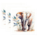 (3 Pack) Elephant Decals - Watercolor Elephant Art - Boho Laptop Decal - 3 Inches On Longest Side - Easy Peel & Apply - Made in USA - 3MCS7446