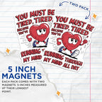 (2 Pack) Funny Love Magnets - Cartoon Heart - Cute Romantic ations - 5" On Longest Side - for Cars, Fridges, Toolboxes - Made in USA - MAG4614