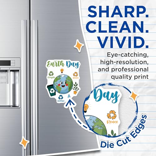 (2 Pack) Earth Day Magnets Magnets - 5" On Longest Side - Made in USA - Sticks to Refrigerators & Metal Surfaces - MAG8442