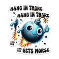 (2 Pack) Hang in There Stickers - Cute Motivational Sticker - Encouraging Bomb Design - 5" On Longest Side - Sticks to Smooth Flat Surfaces - Made in USA - BMCS9675