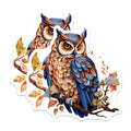 (2 Pack) Woodland Owl Magnets - Forest Animal Refrigerator Decor - Autumn Bird Art Accent - 5 Inches On Longest Side - Thick Durable Magnet - Made in USA - MAG39974