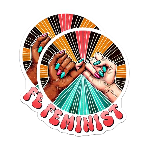(2 Pack) Feminist Magnets Magnets - Empowerment Decor - Feminist Art - 5" On Longest Side - Made in USA - Sticks to Refrigerators & Metal Surfaces - MAG8350