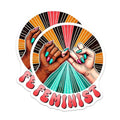 (2 Pack) Feminist Magnets Magnets - Empowerment Decor - Feminist Art - 5" On Longest Side - Made in USA - Sticks to Refrigerators & Metal Surfaces - MAG8350